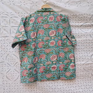 Conjunto de Pijama Corto de Algodón Estampado de Alta Calidad, Camisa de Manga Larga con Botones, Pantalón Corto con Cintura Elástica, Ropa de Dormir para Mujer - Product Image 4