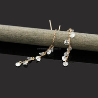 Pendientes de Oro de 14 Quilates, Diamantes Redondos Cultivados en Laboratorio, Joyería de Diamantes, Pendientes de Boda, Diamantes Creados en Laboratorio
