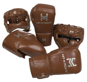 Conjunto de entrenamiento de boxeo personalizado Hit N Move con guantes elegantes, protector de cabeza y protector de ingle para práctica de sparring profesional - Product Image 6