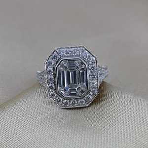 Real Diamond <b>Ring</b> 2.32 Ct Round Cut Natural Diamond <b>Engagement</b> Wedding <b>Ring</b> for Women 925 <b>Sterling</b> <b>Silver</b> Fine Jewelry Wholesale - Product Image 1