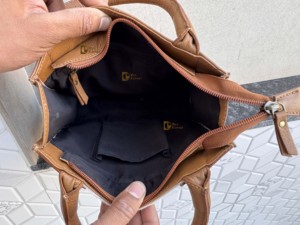 <b>Unique</b> Designer Cowhide Leather Shoulder Bag Hand Tooled Real Leather Gypsy Boho Vintage Handmade Handbag - Product Image 6