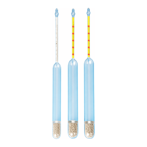 Hydromètre en verre 27 cm, densimètre de précision pour la mesure de la densité relative de l'eau de mer et de l'eau douce - Product Image 1