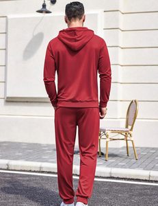 Conjunto de Chándal de Lujo para Hombre, 480GSM, Forro Polar Cepillado, Sudadera con Capucha y Pantalones Jogger, Logotipo Bordado, Color Carbón Sólido, Atuendo Cálido - Product Image 6
