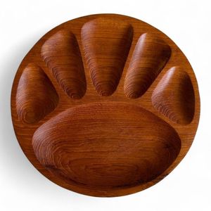 Ensemble de vaisselle en bois gravé artisanal, écologique et durable, style rustique moderne, compatible lave-vaisselle, pour la maison, la cuisine et les restaurants - Product Image 5