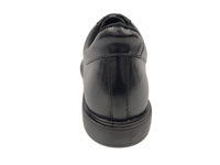 Chaussures habillées en cuir véritable noir pour hommes, style Oxford, à bout pointu, à lacets, pour le bureau et la carrière, couleur unie, semelle extérieure en caoutchouc, toutes saisons
