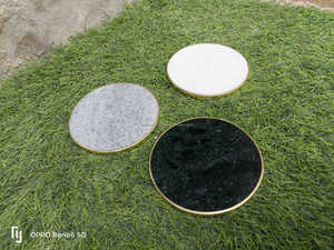 Hot Sale High Quality Luxury Eco-Friendly <b>Round</b> 4mm Thick Stone <b>Placemat</b> for Drinks Wedding Home From India - Product Image 6