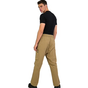 Pantalon de jogging personnalisé pour homme, ample, en coton uni, avec doublure polaire respirante et séchage rapide, coupe évasée - Product Image 3