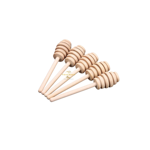 Cuillère à miel en bois de haute qualité, finition naturelle, fabriquée à la main, adaptée aux aliments, pour la maison, la cuisine, le café et le restaurant - Product Image 2