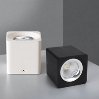 Spot LED Carré COB Anti-éblouissement Dimmable 12W Noir & Blanc Aluminium IP20
