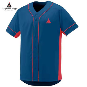 เสื้อเบสบอลออกแบบสั่งทำคุณภาพสูง แห้งเร็ว 100% โพลีเอสเตอร์ ระบายอากาศได้ดี สำหรับขายออนไลน์ - Product Image 1