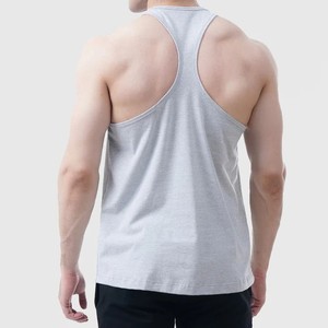 Camiseta sin Mangas Gris para Hombre, Cuello Redondo, Tejido de Punto, Color Sólido, Ropa Casual, Transpirable, 100% Algodón, Nuevo Diseño 2026, Logotipo Personalizado OEM - Product Image 2
