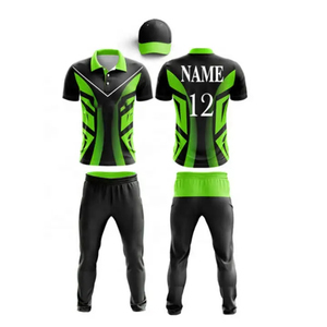 โรงงานผลิต OEM รับผลิตชุดคริกเก็ตแบบสั่งทำพิเศษ พิมพ์ลายแบบ Sublimation  ขั้นต่ำในการสั่งซื้อน้อย คุณภาพสูง ดีไซน์ใหม่ ชุดเซ็ต โพลีเอสเตอร์ - Product Image 2