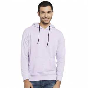 Sudadera con Capucha para Hombre, Color Morado Claro, Corte Regular, Informal, con Bolsillo Delantero - Product Image 1