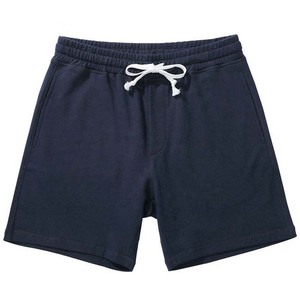 Shorts Bermuda en Coton Noir pour Homme, Taille Élastiquée avec Cordon, Poches Décontractées, Respirant, Tricoté, Taille Mi-Haute - Product Image 3