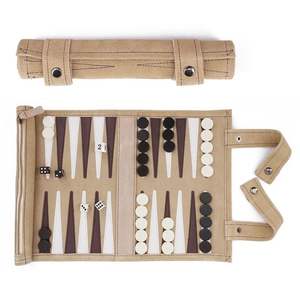 Jeu de backgammon pliable en plastique durable, pour jouer en extérieur, avec emballage personnalisé - Product Image 5