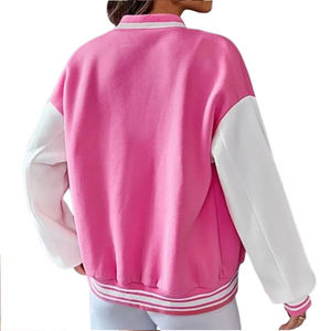 Veste de baseball personnalisée pour femme, style Letterman, en laine, confortable et personnalisable - Product Image 2