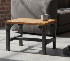 Hot Selling Iron Cheap New Design Metal <b>Frame</b> Wooden Top With <b>Black</b> Powder Coating Coffee Table End Table Nesting Table - Product Image 2