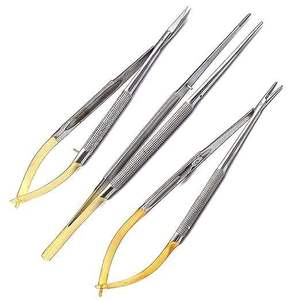 TC Castroviejo Microsurgery Set Customizable Needle <b>Holder</b> Scissor & Forceps in Stainless Steel Manual By Dentavex - Product Image 4
