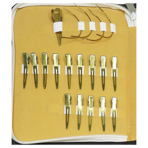 Professional Durable Hair Extension Tools <b>Kit</b> with Plier <b>Crochet</b> Needle Clips Human Hair Extension Gold Stainless Steel Salon - Product Image 5