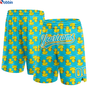 Pantalones Cortos de Playa para Hombre, Transpirables, Sublimados Personalizados, de Poliéster, Holgados, con Estampado Completo, de Malla, para Entrenamiento - Product Image 1