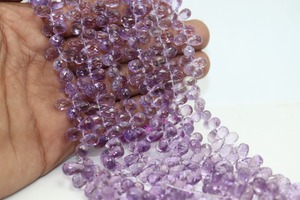 Cuentas de amatista natural de Brasil en forma de gota de 5-7 mm, hebras de 8 pulgadas, piedra preciosa natural para la fabricación de joyas a precio de mayoreo. - Product Image 6