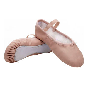 Zapatos de entrenamiento de gimnasia suaves de cuero para adultos, zapatos planos de ballet para niñas, zapatos planos transpirables de cuero de alta calidad - Product Image 1