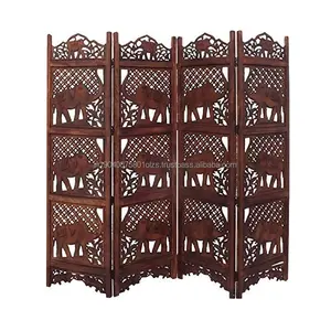 EUROPEAN STYLE FURNITURE INDUSTRIAL MANGO WOODEN Brown Colour Woods Antique wooden room divider screen
