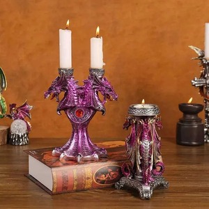 Christmas Candle Holder Set with <b>Pinecones</b> Berries and Bells Battery Operated Indoor Decor Rectangle Shape Metal Material - Product Image 5