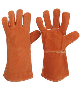 Guantes de Soldadura de Cuero ISONZ, Resistentes al Calor, 14 Pulgadas, Uso Industrial, Antideslizantes - Product Image 4