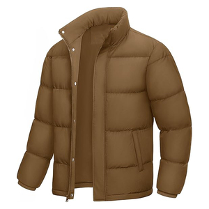Lightweight Water-Repellent Winter <b>Jacket</b> Hooded Collar <b>Packable</b> Insulated Quilted Windbreaker Warm Pockets Front Logo - Product Image 2