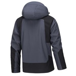 Vente en gros 2024 veste coupe-vent en toile légère pour hommes imperméable sport personnalisé bouffant avec fermeture à glissière col à capuche - Product Image 2