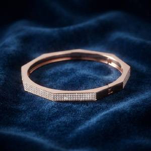 14K Gold 925 Sterling <b>Silver</b> Oval Open <b>Charm</b> <b>Bracelet</b> Moissanite Stones Classic Jewelry for Women Party Engagement Wedding - Product Image 3