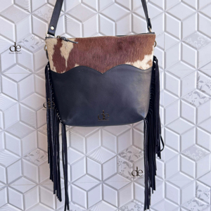 Nuevo Bolso de Mano con Flecos de Piel de Vaca, Bolso Elegante de Cuero Genuino, Oferta, Bolsos Bohemios Multiusos para Mujer - Product Image 1