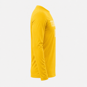 Camiseta de Fútbol Amarilla de Manga Larga para Hombre, Nombre del Equipo 00, Cuello Redondo Sublimado, Ropa Deportiva de Poliéster que Absorbe la Humedad, Ligera - Product Image 2
