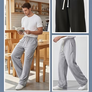 Wholesale Men's Loose Fit Casual Wear Jogging Trouser Solid Color Plus Size Men's Running Sweatpants - Product Image 4