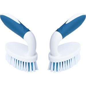 Set di 2 Spazzole per Pulizia Domestica con Setole Rigide per Tappeti, Doccia, Vasca, Cucina e Piscina - Product Image 1