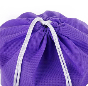 Recyclable Drawstring Non-Woven <b>Packaging</b> <b>Bags</b> with Heat Press Sealing Offset Printing for Shoes Textile Use - Product Image 5