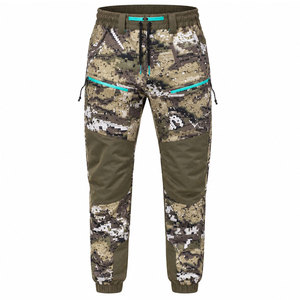 Pantalon cargo de camping pour homme, pantalon tactique de jogging, pantalon d'extérieur avec plusieurs poches de rangement, taille à cordon de serrage et chevilles à revers - Product Image 1