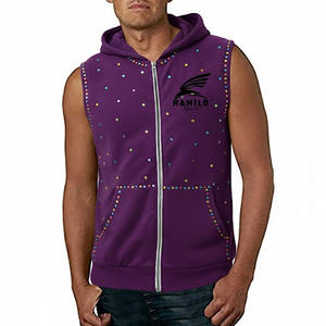 Sudadera sin Mangas Ligera de Algodón 100% para Hombre, Estilo Deportivo, la Más Vendida, para Fitness Muscular, Básica, Mezcla de Algodón - Product Image 1