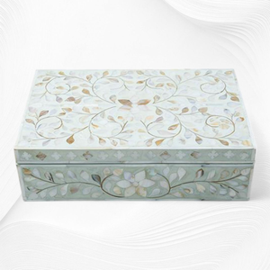 Mother of Pearl and Inlay Jewelry Case Storage Box Jewellery Decorative Box by blossom craft india - Product Image 5