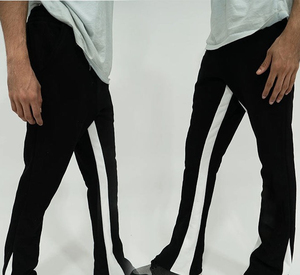 Pantalones de Hombre de Poliéster y Algodón Bordados, Pantalones Acampanados para Hombre, Pantalones Lavados con Estampado Personalizado, Joggers Unisex con Paneles - Product Image 6