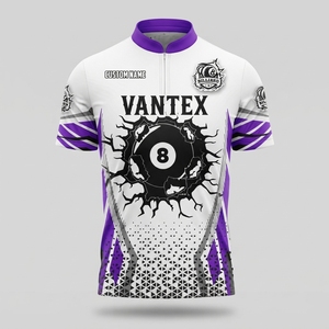 Paño de Mesa de Billar Personalizado con Estampado 3D para Hombre, Uniforme de Torneo de Billar de Manga Corta de Poliéster, Ropa de Equipo, Talla Personalizada Aceptada - Product Image 3