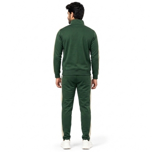 Survêtement d'entraînement pour homme en tissu polyester léger, respirant, veste zippée intégrale, pantalon ajustable, confortable - Product Image 2