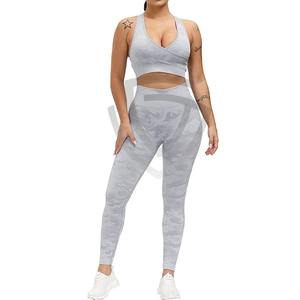 Conjunto de 2 piezas de sujetador y leggings de marca privada para mujer, ropa deportiva, yoga y gimnasio, traje de yoga para mujer, conjuntos de sujetador y leggings para mujer - Product Image 1