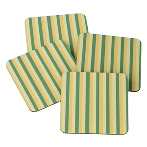 960 sous-verres de service de thé imprimés en bois de manguier/bois d'acacia 4 pièces ensemble Logo personnalisé fait à la main tasse en bois ronde naturelle Durable - Product Image 1