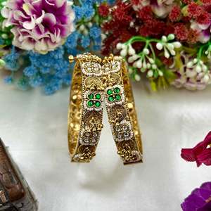 Indian Ethnic Artificial Jewellery Shruti Premium Heritage Openable Bangles - Product Image 2