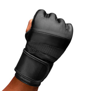 Gants de boxe professionnels en cuir synthétique de vachette avec logo personnalisé, pour entraînement et sparring, vente en gros, avec fermeture auto-agrippante anti-humidité - Product Image 2