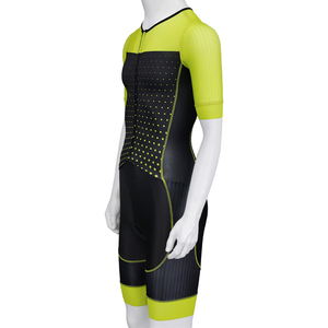 Combinaison de cyclisme homme personnalisée OEM, respirante, une pièce, pour triathlon, avec fermeture éclair sur la poitrine, prix de gros, vêtements de course à vélo - Product Image 2