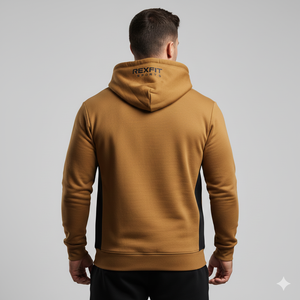 Men's Hoodies Solid Embroidered Lined Fleece Hoodie with <b>Drawstring</b> Hood and <b>Pouch</b> Pocket Winter Season Use Men's Hoodies - Product Image 5