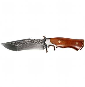 Herramienta Utilitaria de Acero de Damasco Forjado a Mano con Empuñadura de Madera Dura y Guarda de Subempuñadura - Product Image 1